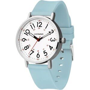 Women's Echeveria Blue  Analog Silicone Band Read Dial Stylish Comfortable Watch